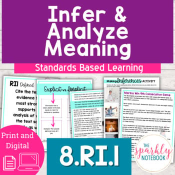 8.RI.1 Make Inferences, Analyze Text & Explain Meaning - 8th Grade