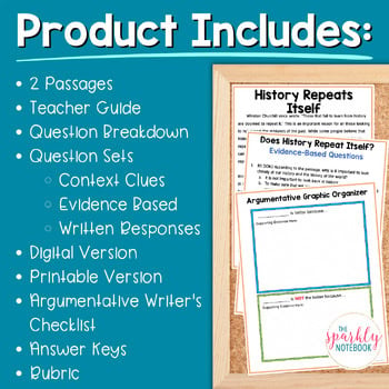 Paired Passages Argumentative Writing Prompts 6th & 7th Grade History - Image 2