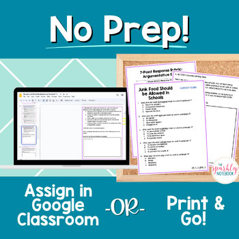 Argumentative Paired Text Passages DIFFERENTIATED Writing BUNDLE: Junk Food - Image 4