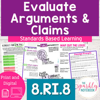 8.RI.8 Analyze and Evaluate Arguments and Claims - 8th Grade