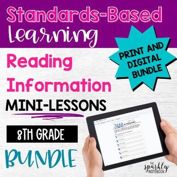 8th Grade BUNDLE: Reading Information Standards - ALL RI.8 CCSS Standards