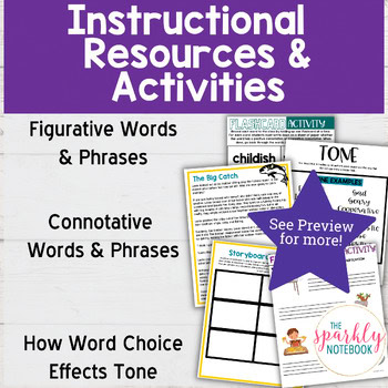 6.RL.4: Figurative & Connotative Words & Phrases Word Choice Tone - 6th Grade - Image 3