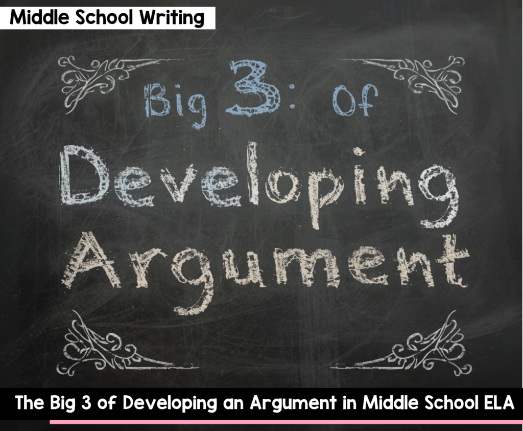The Big 3 of Developing an Argument in Middle School ELA