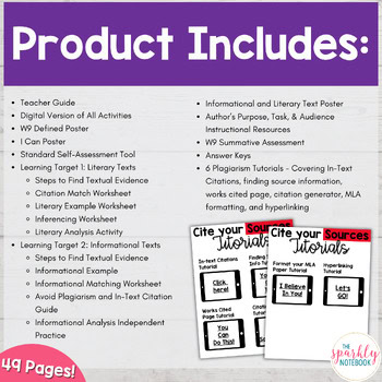 6.W.9: Draw Evidence from Literary & Informational Texts | 6th Grade CCSS - Image 2