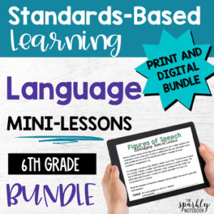 6th Grade Language BUNDLE: All 6L standards
