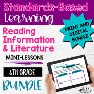 6th Grade BUNDLE: Reading Information & Literature CCSS Assessments & Activities
