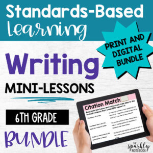 6th Grade Writing BUNDLE: Argumentative, Informational, and Narrative Writing