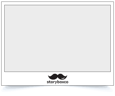 Vintage photo booth frame with The Story Box Co. logo at the bottom, perfect for Singapore events.