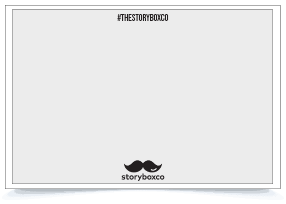 Vintage photo booth backdrop with "The Story Box Co." branding in Singapore.