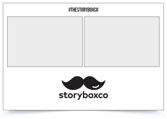 Vintage photo booth frame with mustache design for events and parties.