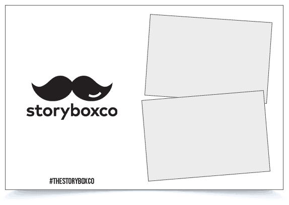 Vintage Photo Booth Frame with Mustache Logo and Space for Photos.