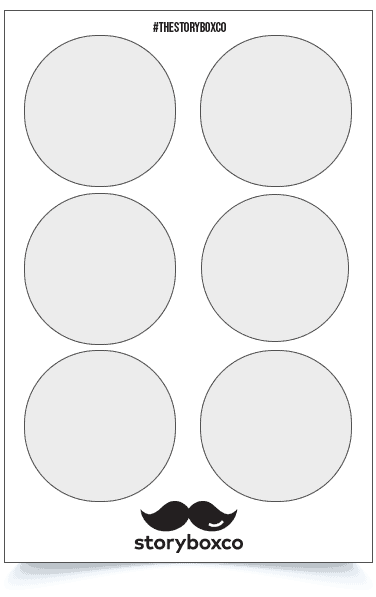Vintage Photo Booth Frame with six circular photo spots for events.