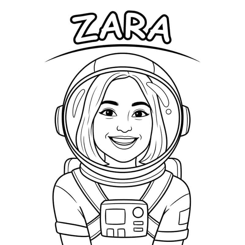 Doodle Bot Live Sketch Astronaut Girl
