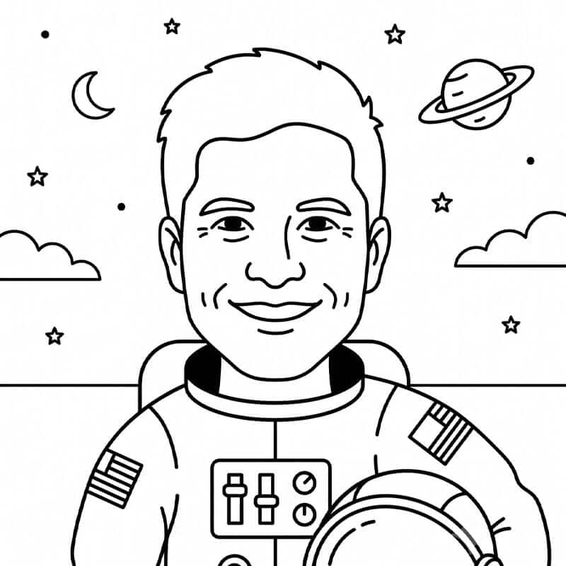 Doodle Bot Live Sketch Astronaut Male