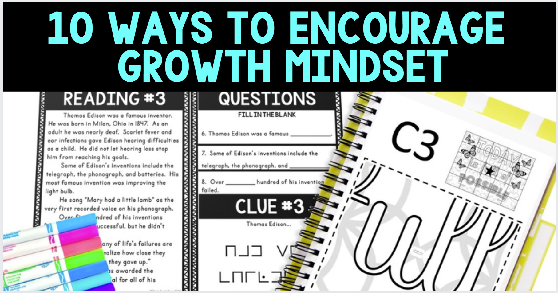 10 ways to encourage growth mindset blog cover
