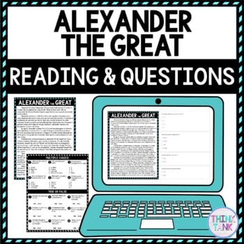 Alexander the Great DIGITAL Reading Passage & Questions Self Grading