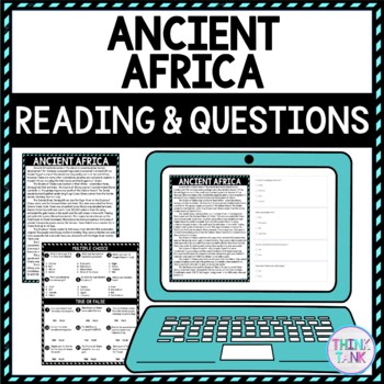 Ancient Africa DIGITAL Reading Passage & Questions Self Grading
