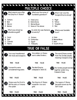 Ancient Africa DIGITAL Reading Passage & Questions Self Grading - Image 4