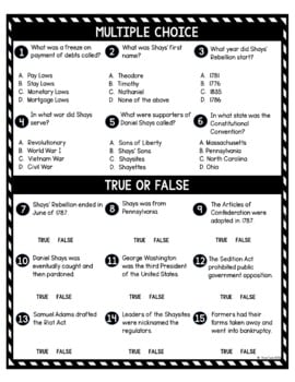 Shays' Rebellion DIGITAL Reading Passage & Questions Self Grading - Image 4