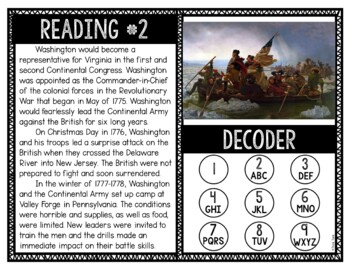 George Washington Reading Comprehension and Puzzle Escape Room - Image 2