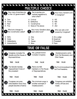 Powers of Congress DIGITAL Reading Passage & Questions Self Grading - Image 4