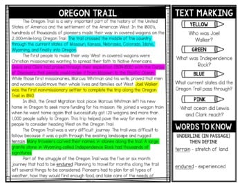 Westward Expansion Reading Passages and Text Marking - Lewis and Clark - Image 4