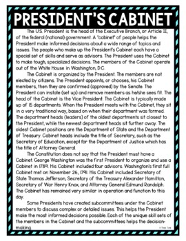 President's Cabinet DIGITAL Reading Passage & Questions Self Grading - Image 2