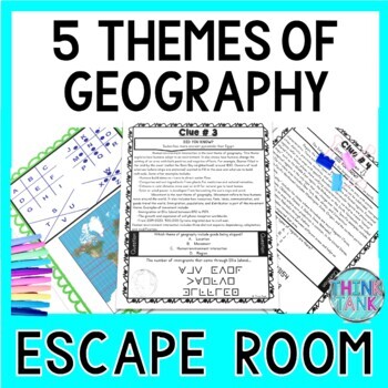 5 Themes of Geography ESCAPE ROOM Activity - World Geography