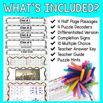 Christopher Columbus PUZZLE STATIONS Reading Activity - Columbus Day - Image 2