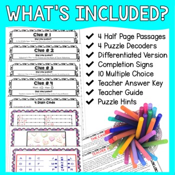 Valentine's Day ESCAPE ROOM - Reading Comprehension - February Activity - Image 2