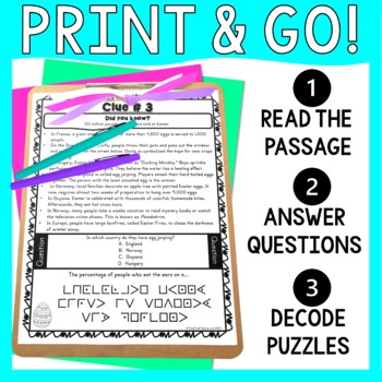 Easter ESCAPE ROOM - Reading Comprehension - Traditions Around the World - Image 3
