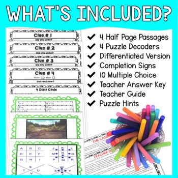 Earth Day ESCAPE ROOM - Reading Passages - April Activity - Recycling - Image 2