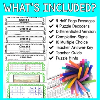 French and Indian War ESCAPE ROOM: Reading Comprehension - Print & go! - Image 2