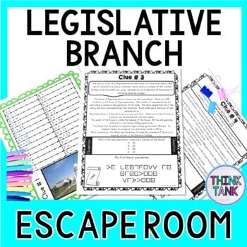 Legislative Branch ESCAPE ROOM: Congress, U.S. Constitution