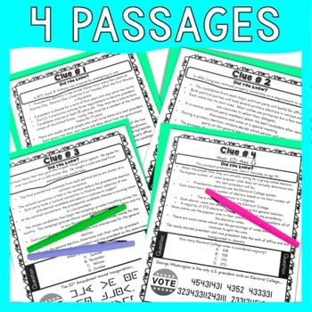 Presidential Elections ESCAPE ROOM - Reading Comprehension - Civics - Image 4