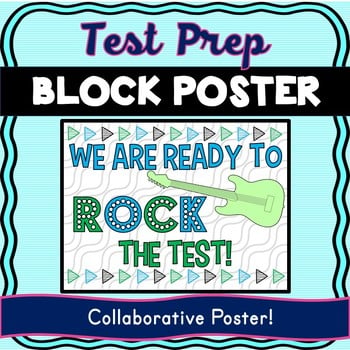 Test Prep Collaborative Poster - Team Work - Test Motivation - Bulletin Board