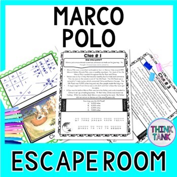 Marco Polo ESCAPE ROOM - Reading Comprehension - Ancient China