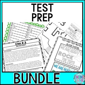 Test Prep BUNDLE: Escape Room and Collaborative Poster - Test Taking Tips