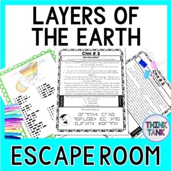 Layers of Earth Escape Room - Earth Science - Reading Comprehension