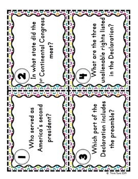 Declaration of Independence Scavenger Hunt - Reading Comprehension Stations - Image 3