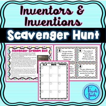 Inventors and Inventions Scavenger Hunt - Reading Comprehension
