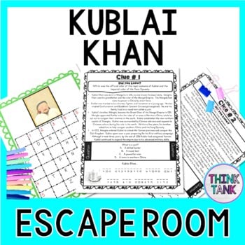 Kublai Khan ESCAPE ROOM - Reading Comprehension - Ancient China