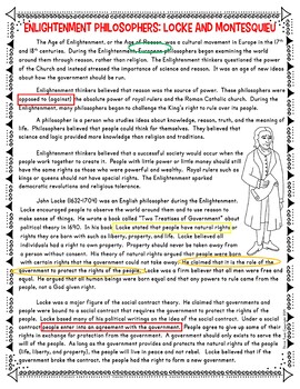 Enlightenment Color by Number and Text Marking : Locke and Montesqueiu - Image 2