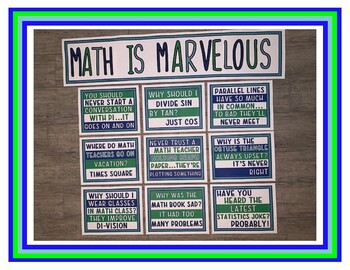 Math Jokes Bulletin Board - Classroom Posters - Image 2