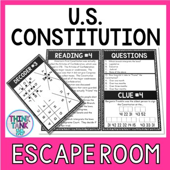 U.S. Constitution Escape Room Activity
