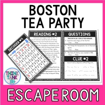 Boston Tea Party Escape Room Activity