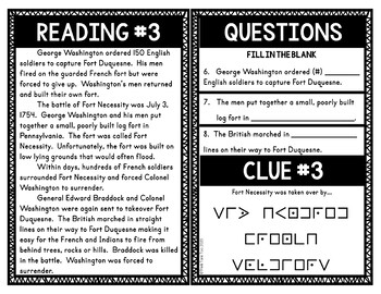 French and Indian War Escape Room Activity - Image 2