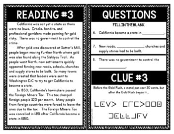 California Gold Rush Escape Room Activity - Image 2