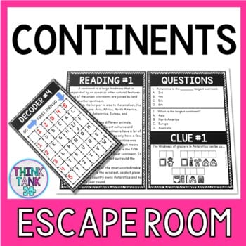 Continents Escape Room Activity