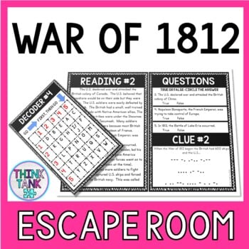 War of 1812 Escape Room Activity